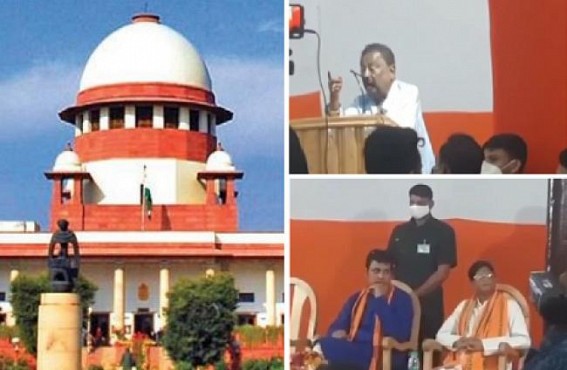Supreme Court’s order violation by Tripura BJP Govt # BJP MLA Surajit Datta openly incites Mob violence, instigate attacks against TMC candidates in front of CM Biplab Deb Supreme Court’s order violation by Tripura BJP Govt # BJP MLA Surajit Datta openly incites Mob violence, instigate attacks against TMC candidates in front of CM Biplab Deb